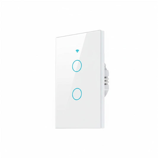 Interruptor Wi-Fi inteligente 2 botões branco com controle por voz Alexa
