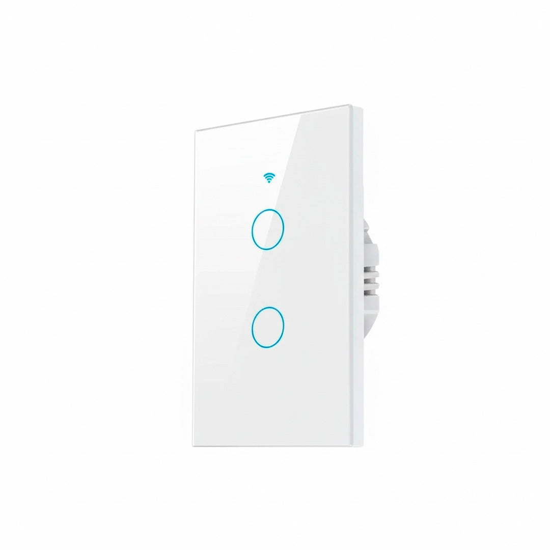 Interruptor Wi-Fi inteligente 2 botões branco com controle por voz Alexa