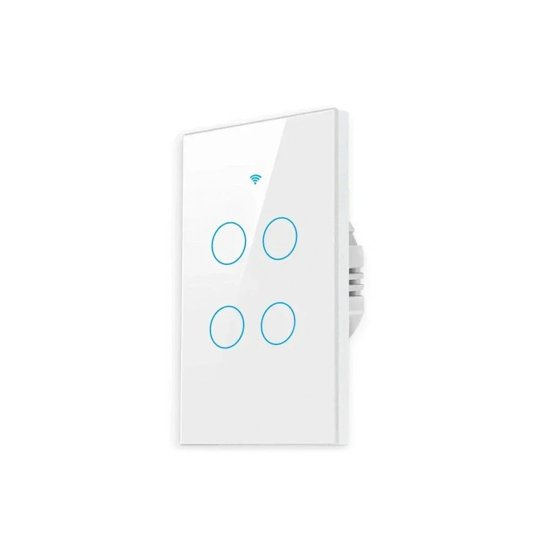 Interruptor Wi-Fi inteligente 4 botões branco com disposição em grade
